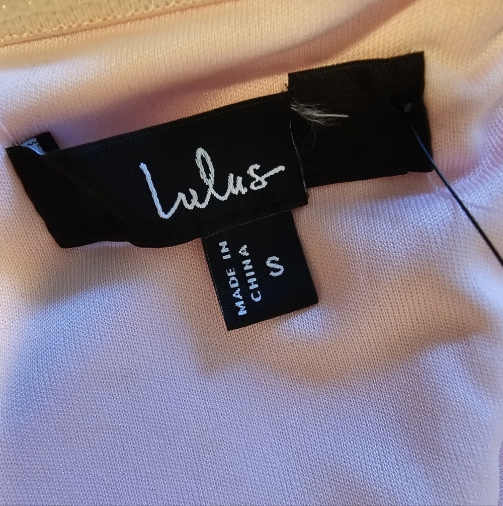 Lulus Magical Magnetism Light Pink Off-the-Shoulder Maxi Dress, Size Small - Picture 9 of 9